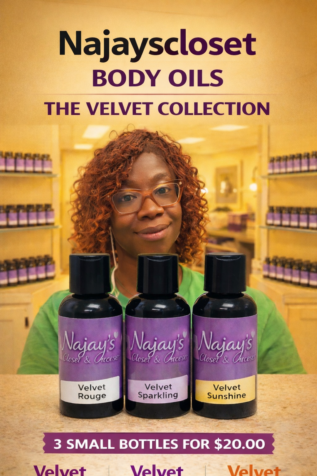 2 oz Body Oil Velvet Collection