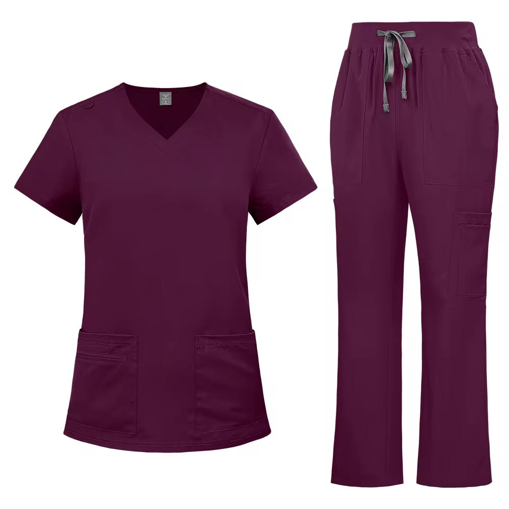 Slim fit, bow legged pants scrub uniform set