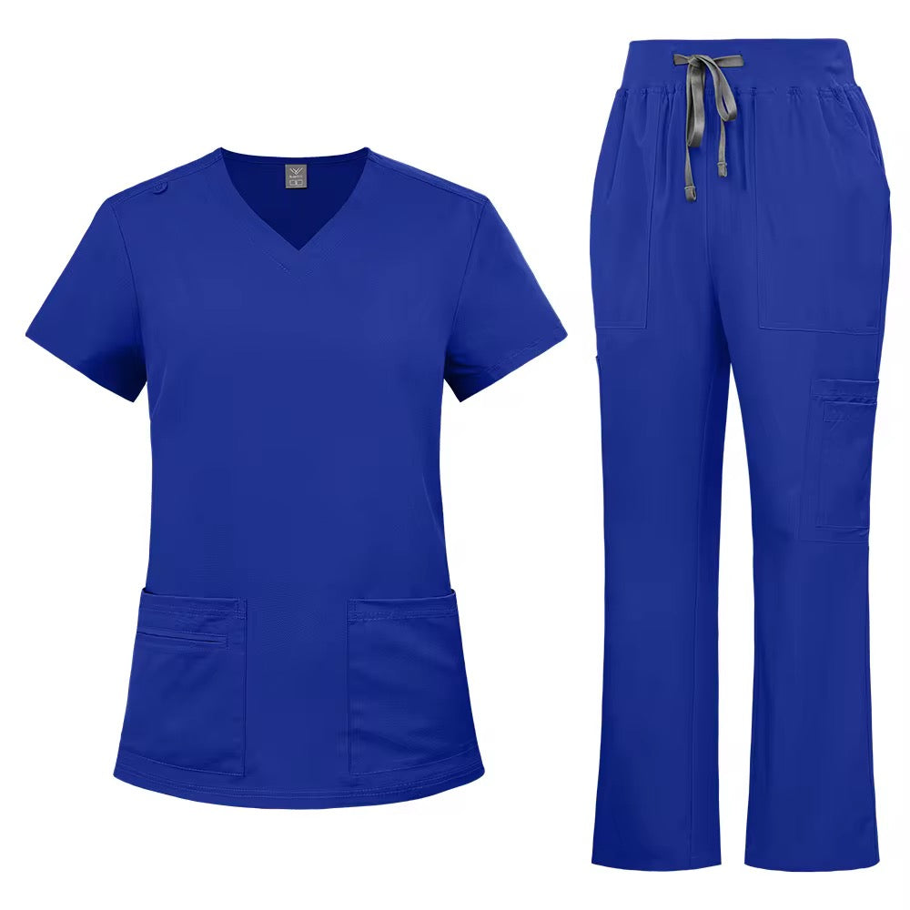 Slim fit, bow legged pants scrub uniform set