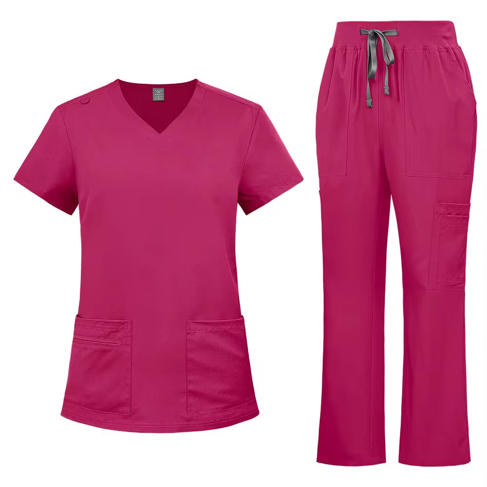 Slim fit, bow legged pants scrub uniform set