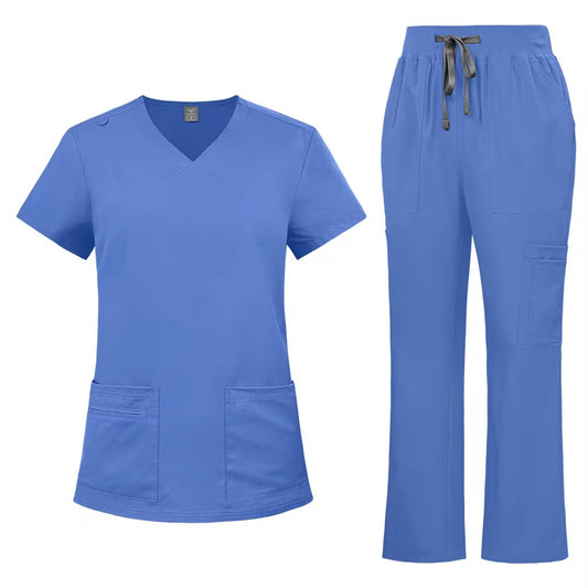 Slim fit, bow legged pants scrub uniform set